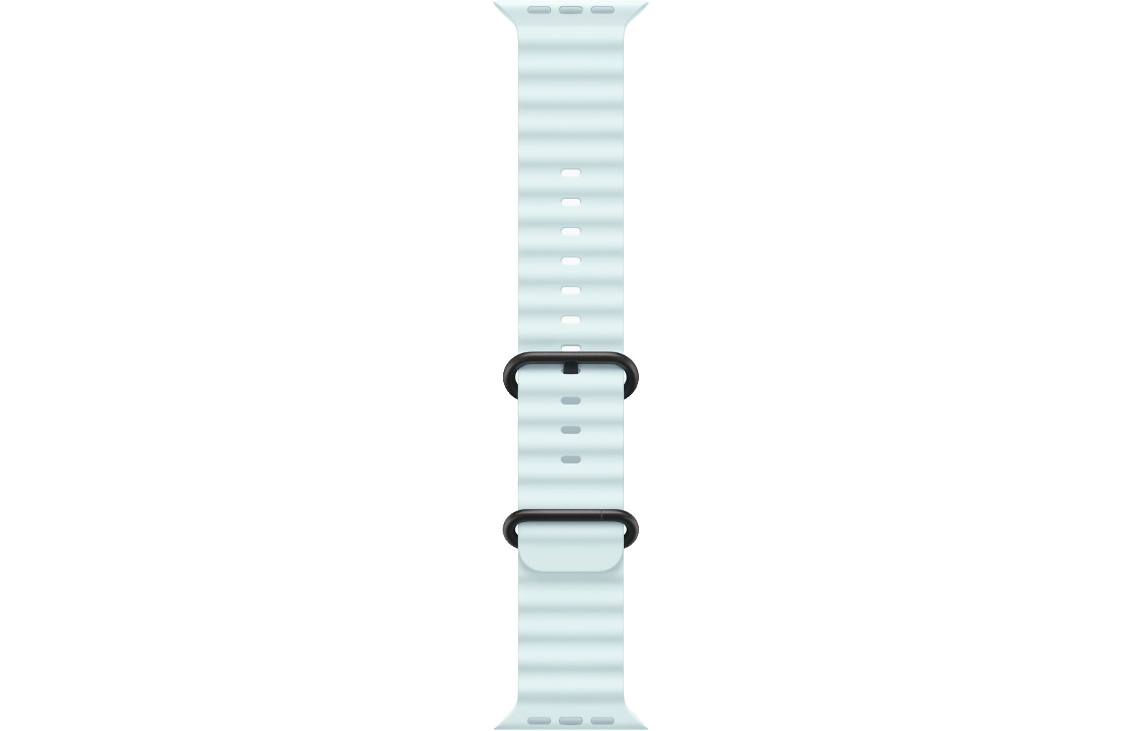 Compatible with Apple Watch Ultra 2nd Gen Black Titanium. Ice Blue - Ocean Band