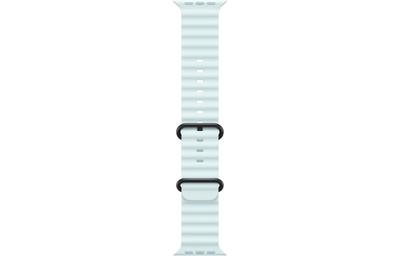 Compatible with Apple Watch Ultra 2nd Gen Black Titanium. Ice Blue