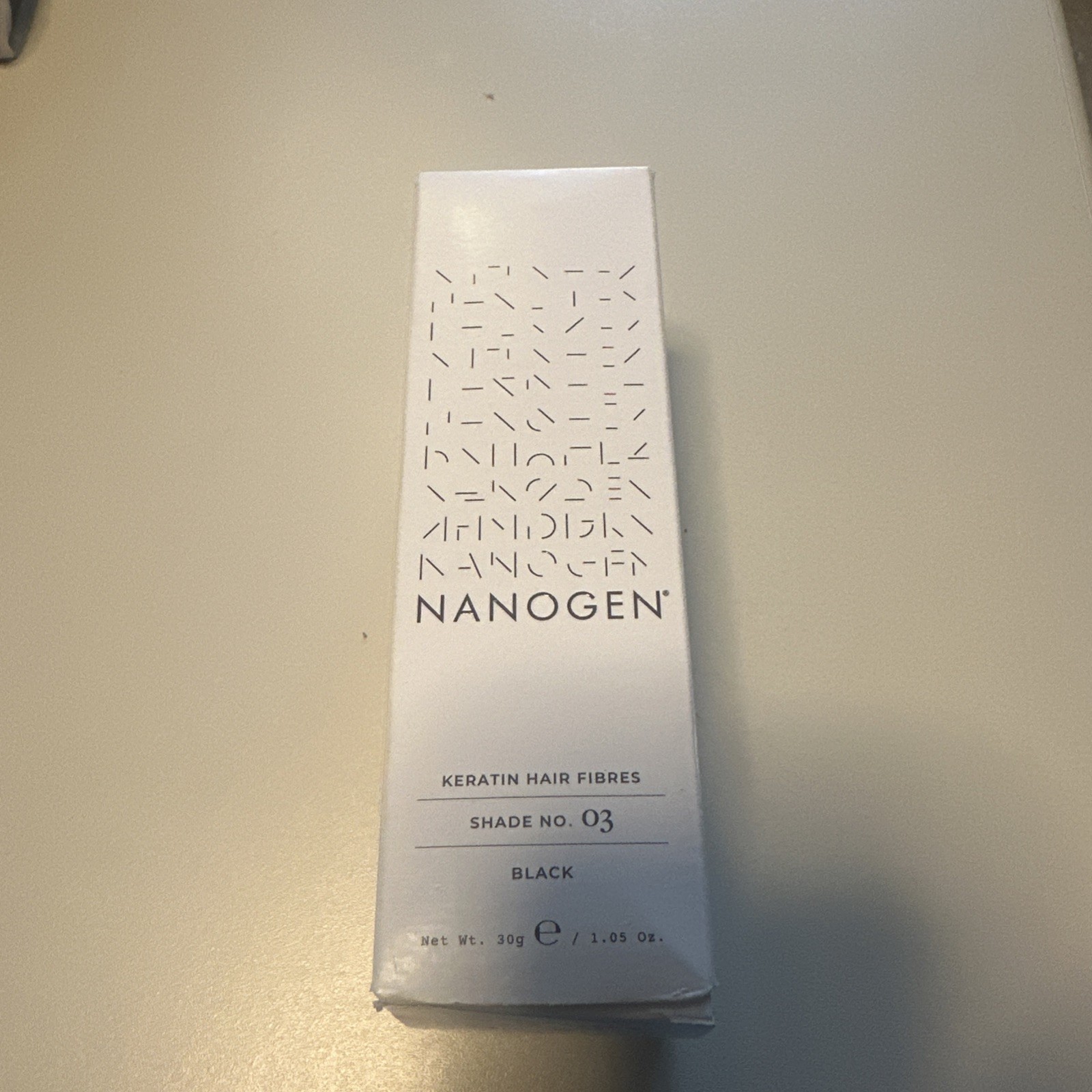 Nanogen Keratin Thickening Hair Fibres, 30 g, Black shade 03 exp 01/29 Genuine