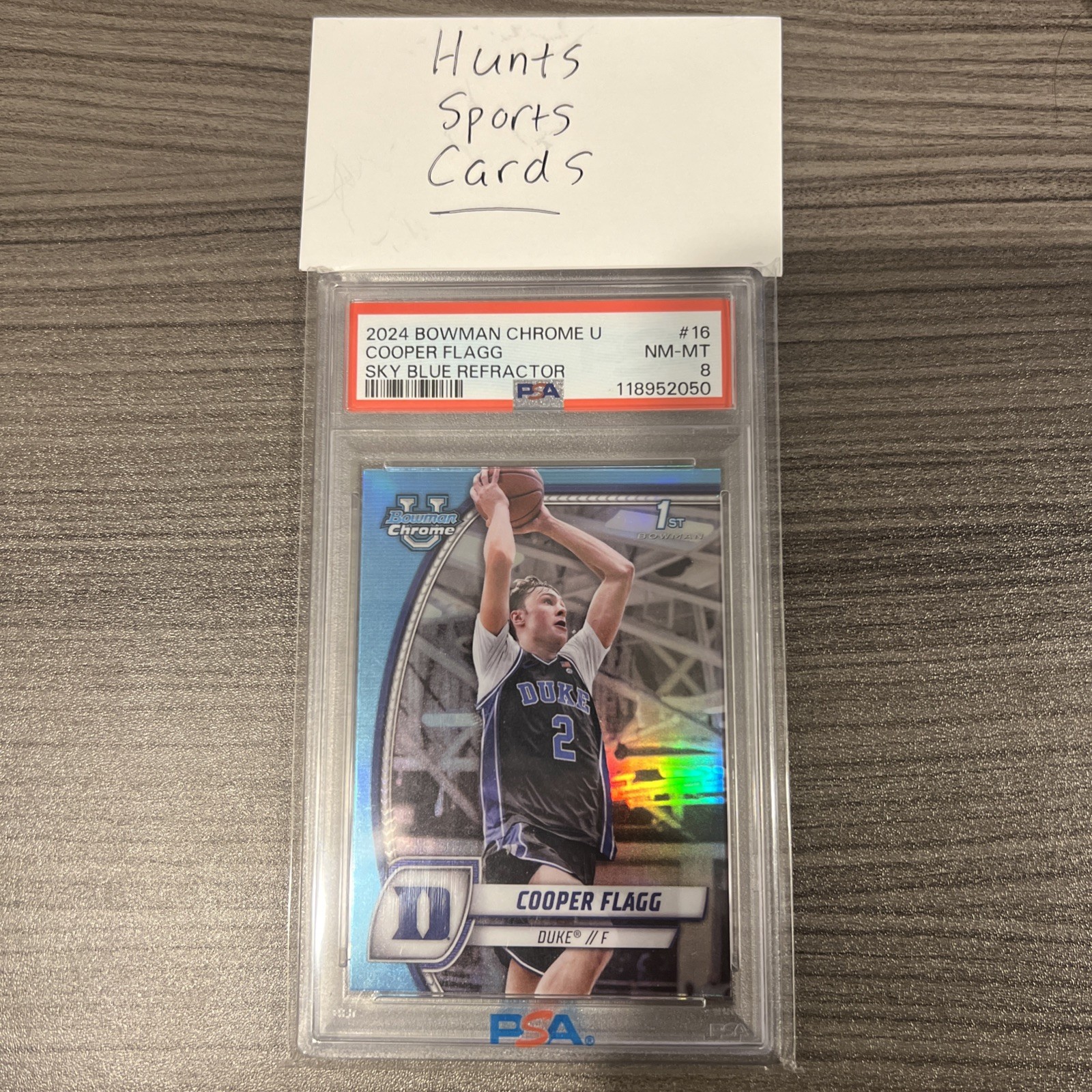 2024-25 Bowman University Chrome - Cooper Flagg #16 Sky Blue Refractor (RC)