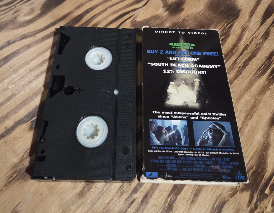 RARE OOP Lifeform VHS film 1995 SCI FI Ryan Phillippe Tested & Working Mold Free Foto 4 de 4