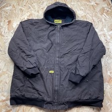 Vintage Brown Brazos Hooded Workwear Active Bomber Carpenter Jacket 3XL