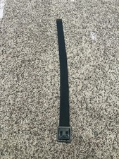 VTG US Web Belt Black Metal Buckle Military Uniform Genuine - 25.5  Long