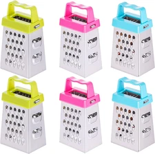 Mini Cheese Grater Set - 6 Pcs Stainless Steel Box Grater for Kitchen Shredding