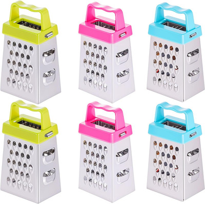 Mini Cheese Grater Set - 6 Pcs Stainless Steel Box Grater for Kitchen Shredding