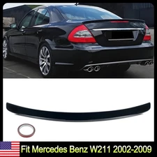 For Benz E Class W211 E300 E350 A Style Rear Spoiler Duckbill Wing Gloss Black