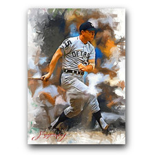 Norm Cash #16 Art Card Limited 42/50 Edward Vela Signed (Detroit Tigers)