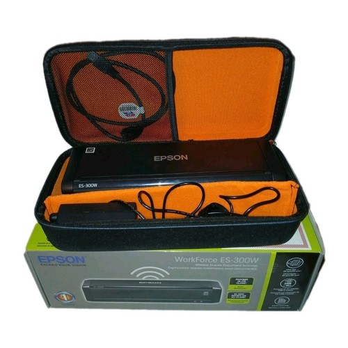 Scanner de documents portable couleur recto verso sans fil Epson WorkForce ES-300W et étui - Photo 2/7