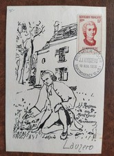 Carte Premier Jour Timbre N°1084 Jean-Jacques Rousseau Oblitéré Montmorency 1956