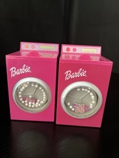 VIN. Barbie (2) Pink Washing Machine 5.5"x 3"x3.5" Wind Up Mattle 2000 Work  B-3