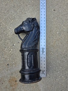 Vintage Cast Iron Horse Head Hitching Post Cover