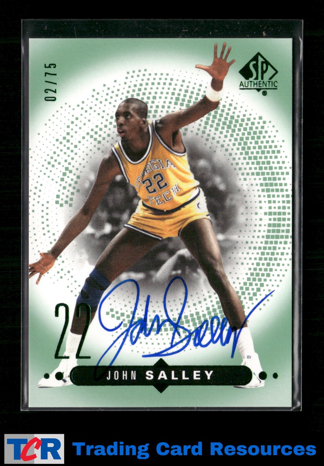 2014-15 SP Authentic #38 John Salley Autographs Emerald #/75
