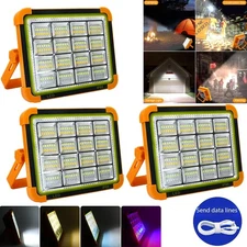 650W Magnetic LED Solar Rechargeable Work Light Portable Emergency Floodlight