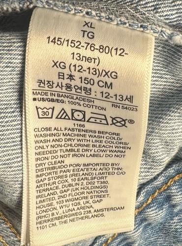 GAP Girl Denim Jean Jacket Light Wash Size XL Kids Youth - Picture 6 of 6