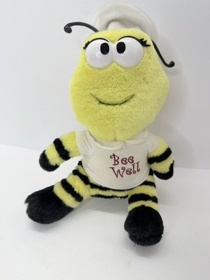 Vintage Teleflora Bumble Bee Nurse Bee Well 7'' Plush Stuffed Animal Insect Toy