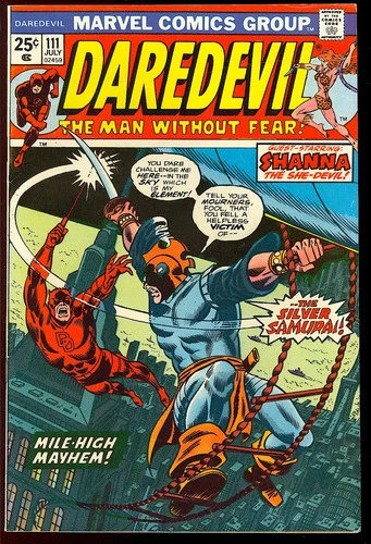 Daredevil #111 High Grade Bronze Age Superhero Vintage Marvel Comic 1974 VF-