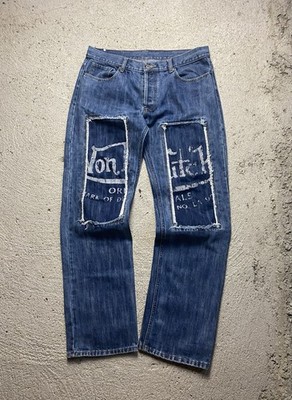 Von Dutch Jeans Denim Navy Unique Patchwork Vintage 90s Y2k