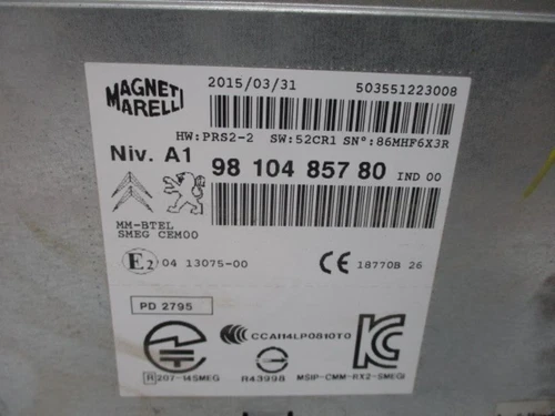 9810485780 Sistema Audio/Radio Cd para CITROEN GRAND C4 PICASSO/SPACETO 825914 - Imagen 3 de 10