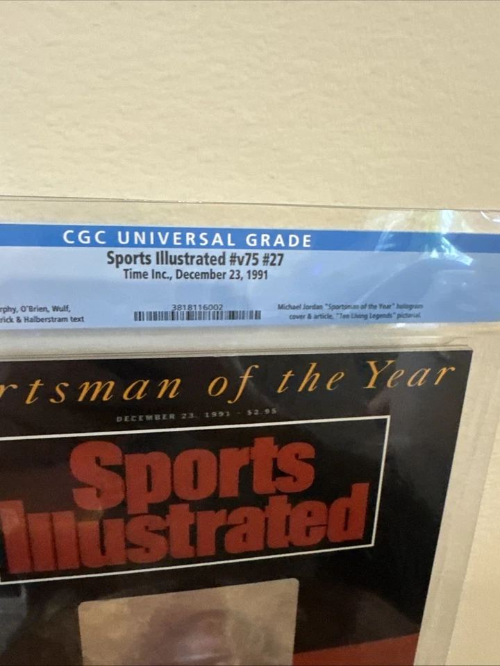 Michael Jordan Sports Illustrated SOY 1991 CGC Hologram Sportsman Of The Year - Image 3 of 4