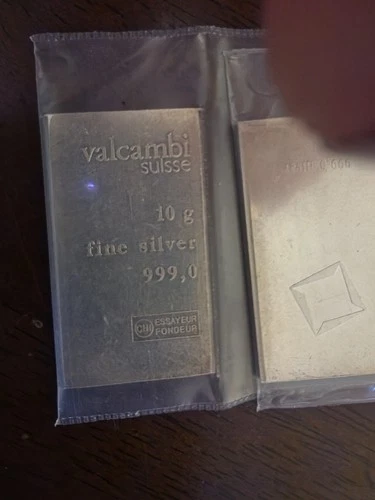 4-10 Gram Valcambi  .999 Fine Silver Bullion Bar