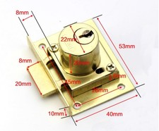 1~3Pcs Cam Lock Door Furniture Cabinet Letter Drawer Cupboard Locks Keys Brass