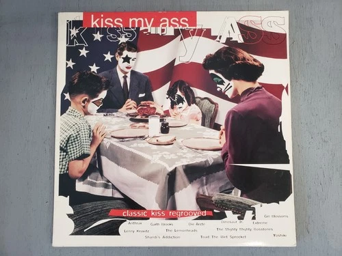 VA Kiss My Ass: Classic Kiss Regrooved MERCURY 1994 VG+ RED VINYL LP Record USED