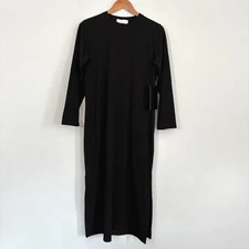 Tuckernuck Pomander Place Gio Maxi Dress Size Small Black Long Sleeve Crew New