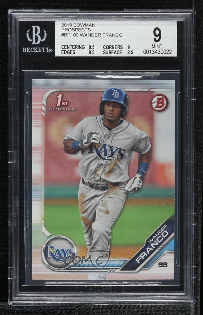 2019 Bowman Prospects Wander Franco #BP-100 BGS 9 MINT 1fa2