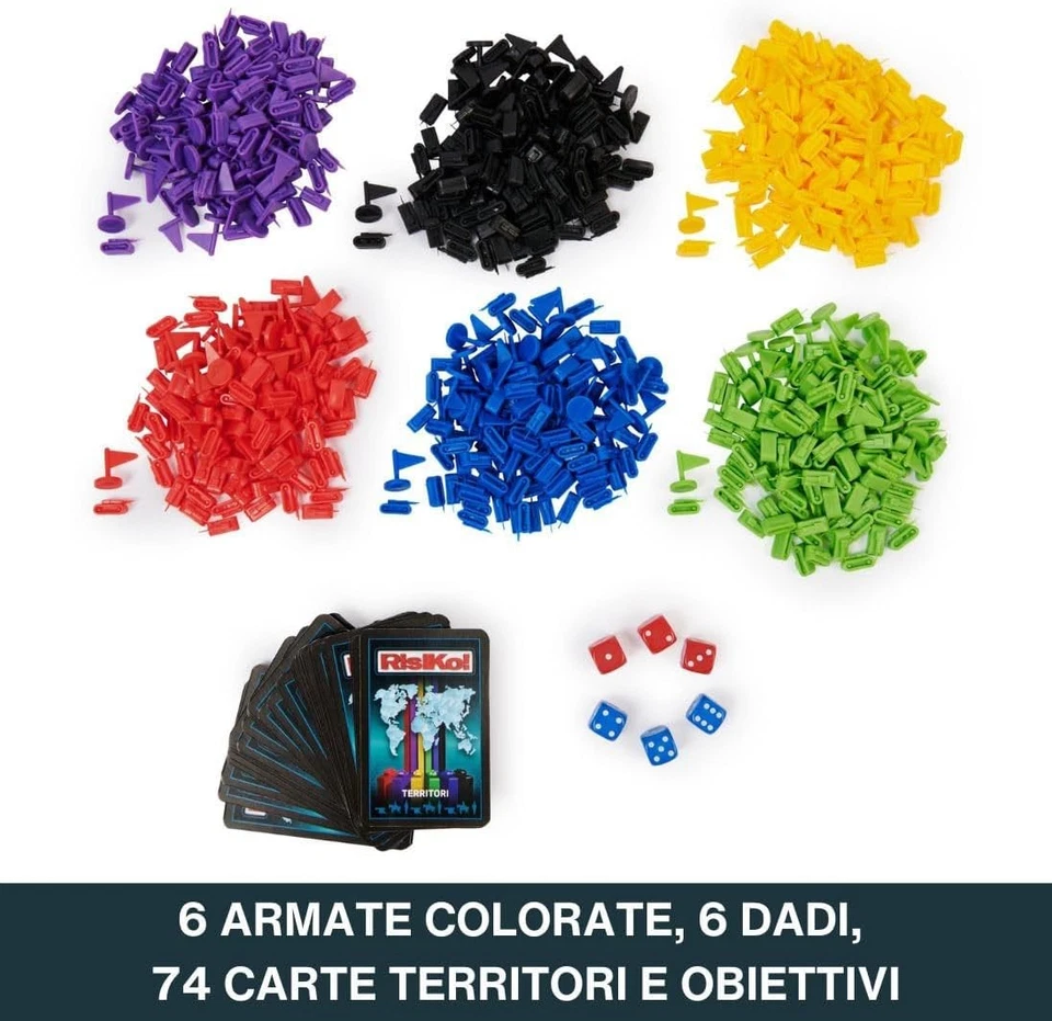 Risiko! Quarta Edizione Spin Master Gioco da Tavolo Strategia 3-6 Giocatori - Immagine 4 di 4