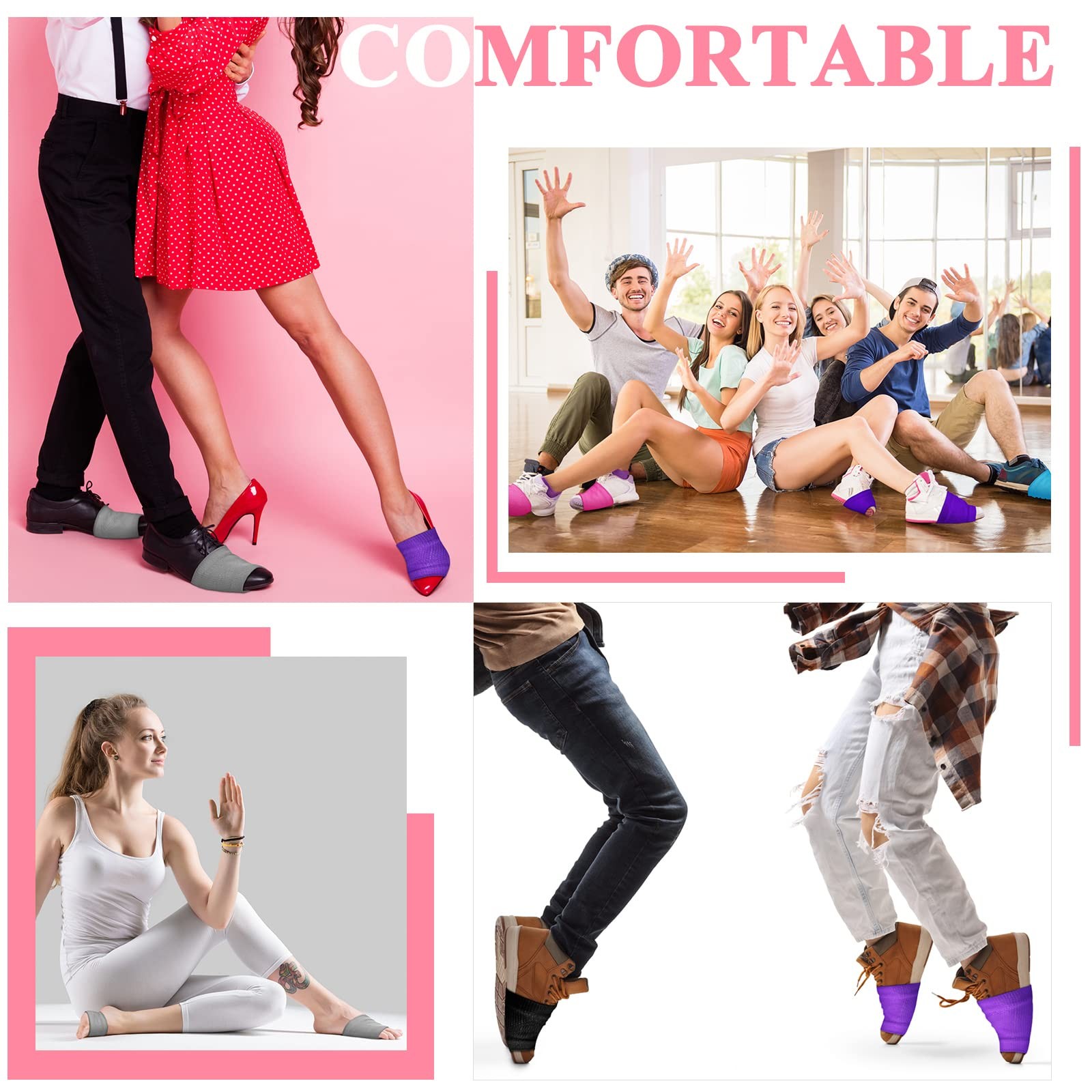 10 Pairs Dance Shoe Covers for Women Ballet & Jazz Shoes, Floor Turners, Snea...
