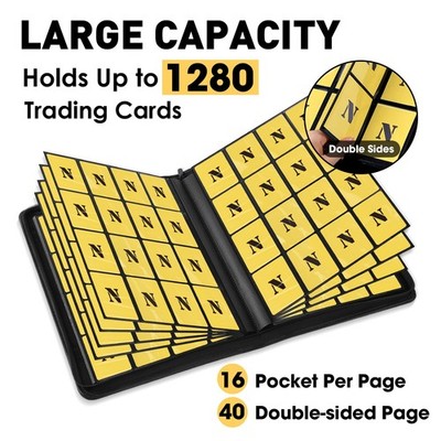 16 Pocket Card Binder,1280 Pockets Ringless Trading Card Binder,Premium Zippe... | eBay 16 Pocket Card Binder,1280 Pockets Ringless Trading Card Binder,Premium Zippe... | eBay