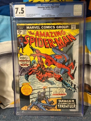 AMAZING SPIDER-MAN #134 FIRST APPEARANCE OF TARANTULA CGC 7.5