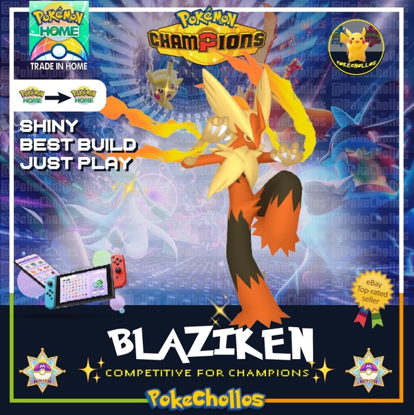 ✨ BLAZIKEN COMPETITIVE BEST BUILD - HOME FAST ✨ Pokemon champions  🏆