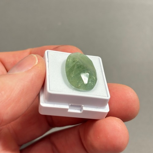 9 Carat Aquamarine Checker Board Oval Cabochon loose gemstone 20x14mm Eo-1244 - Picture 2 of 4