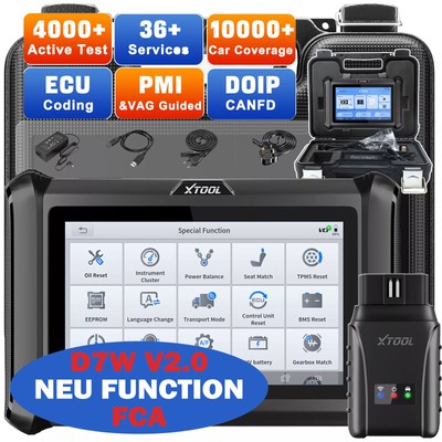 XTOOL D7W V2.0 KFZ OBD2 Diagnosegerät Scanner Fehlerauslesegerät Alle System FCA