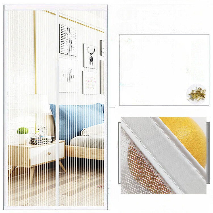 Magnet Fliegengitter Für Balkontür 150x210 Cm – Insektenschutz Ohne Bohren, Selbstschließend, Weiß, Für Terrassentür & Fenster
