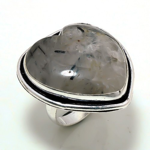 Bague Ancienne Ethnique En Cornaline Rouge - Taille 7.5 - Argent Plaqué, Fait Main Inde