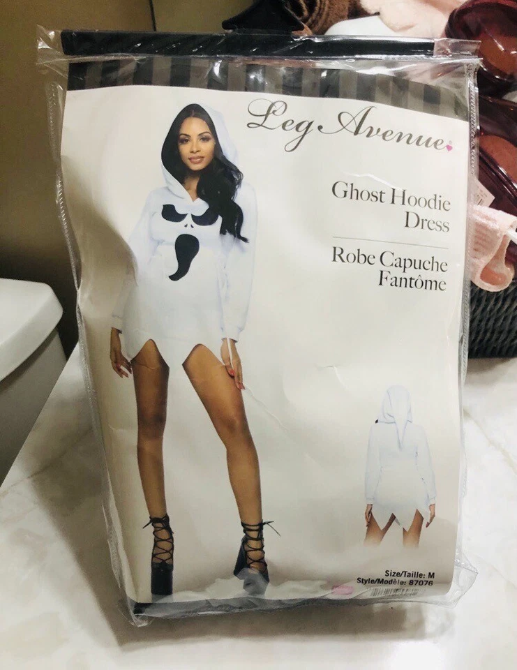 Sudadera/minivestido Ghost Fleece con capucha (talla M) Foto 4 de 4