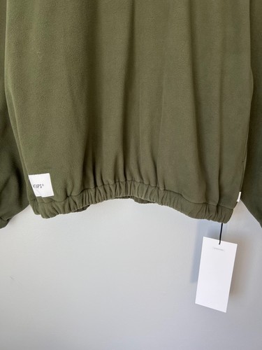 WTAPS Depst Quarter Zip Fleece Jacket - Size Large - Olive Green - NEW - Picture 3 of 8