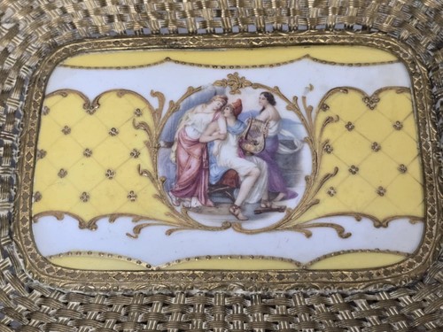 Antique French Woven Bronze Basket Sèvres style - Picture 2 of 10