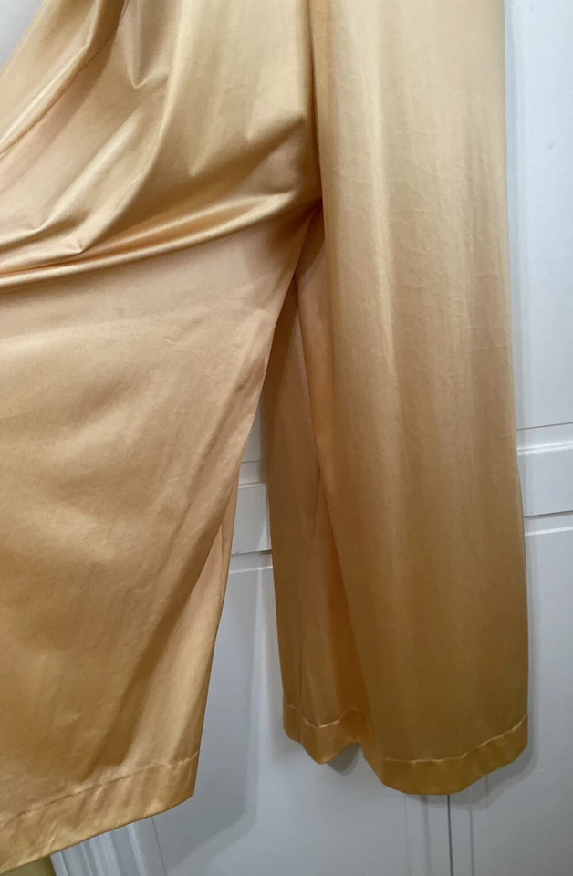 Винтажный Vanity Fair золото широкие ноги комбинезон и куртка халат мод нейлона Loungewear 34 - Изображение 4 из 4