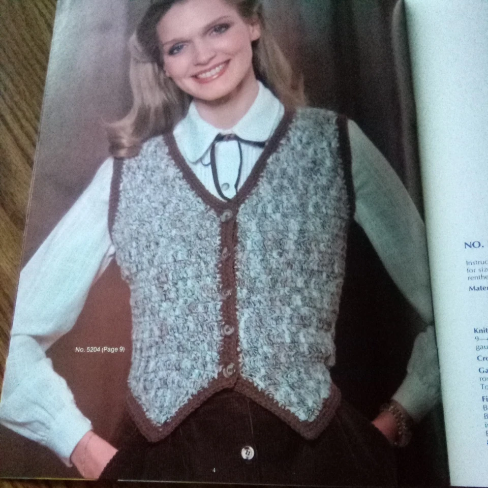 Bucilla Vests To Knit And Crochet Pattern Booklet Volume 52 - Image 4 of 4