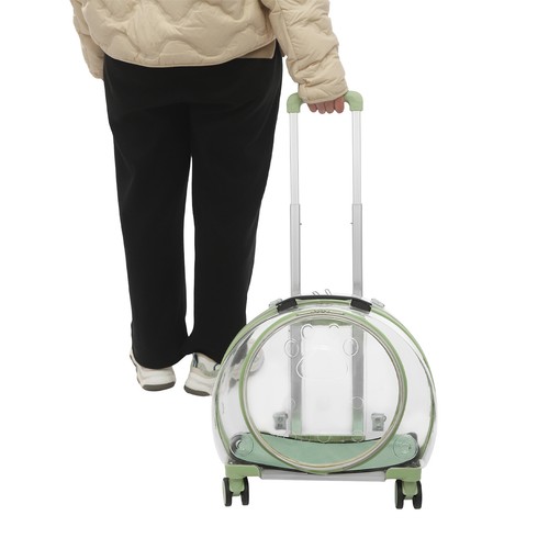 Fully Breathable Hard cat Carrier with Rolling Wheels for Dogs, Cats, & Bunnies - Picture 9 of 24