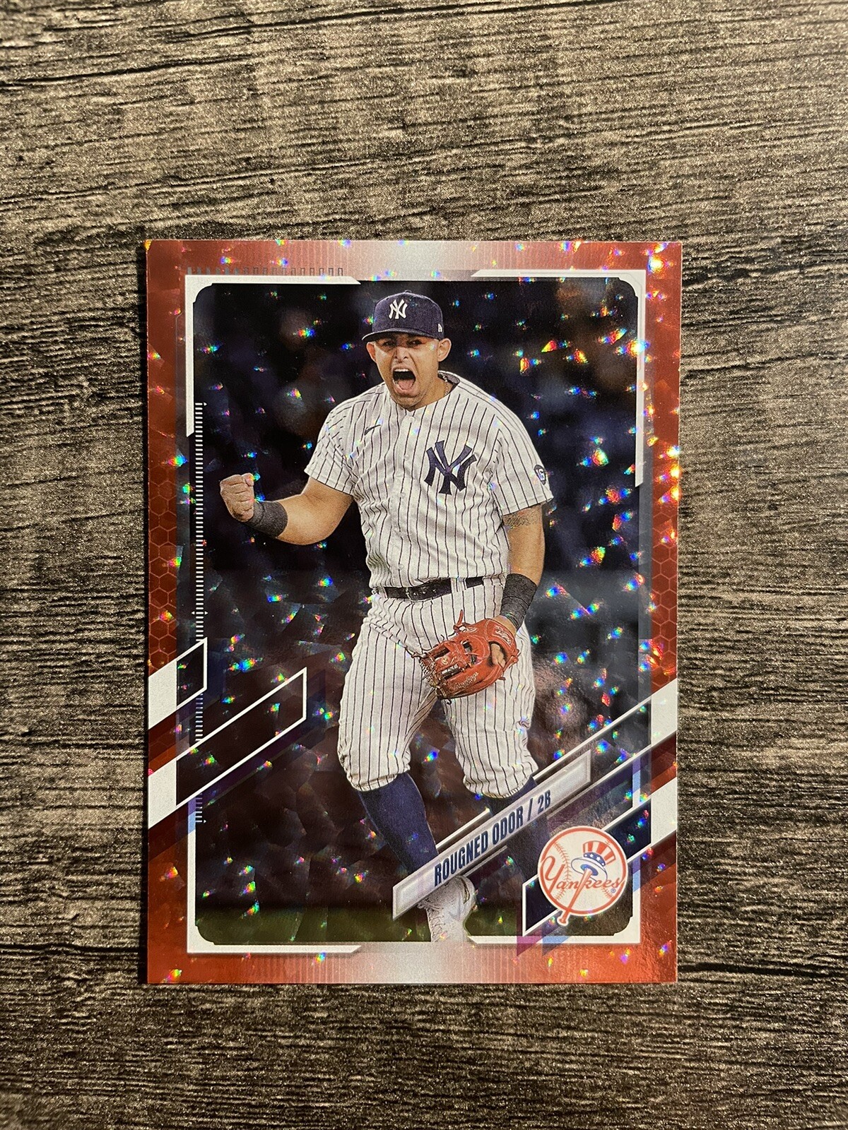 2021 Topps Update Series Rougned Odor Red Foilboard /199 #US258 Yankees
