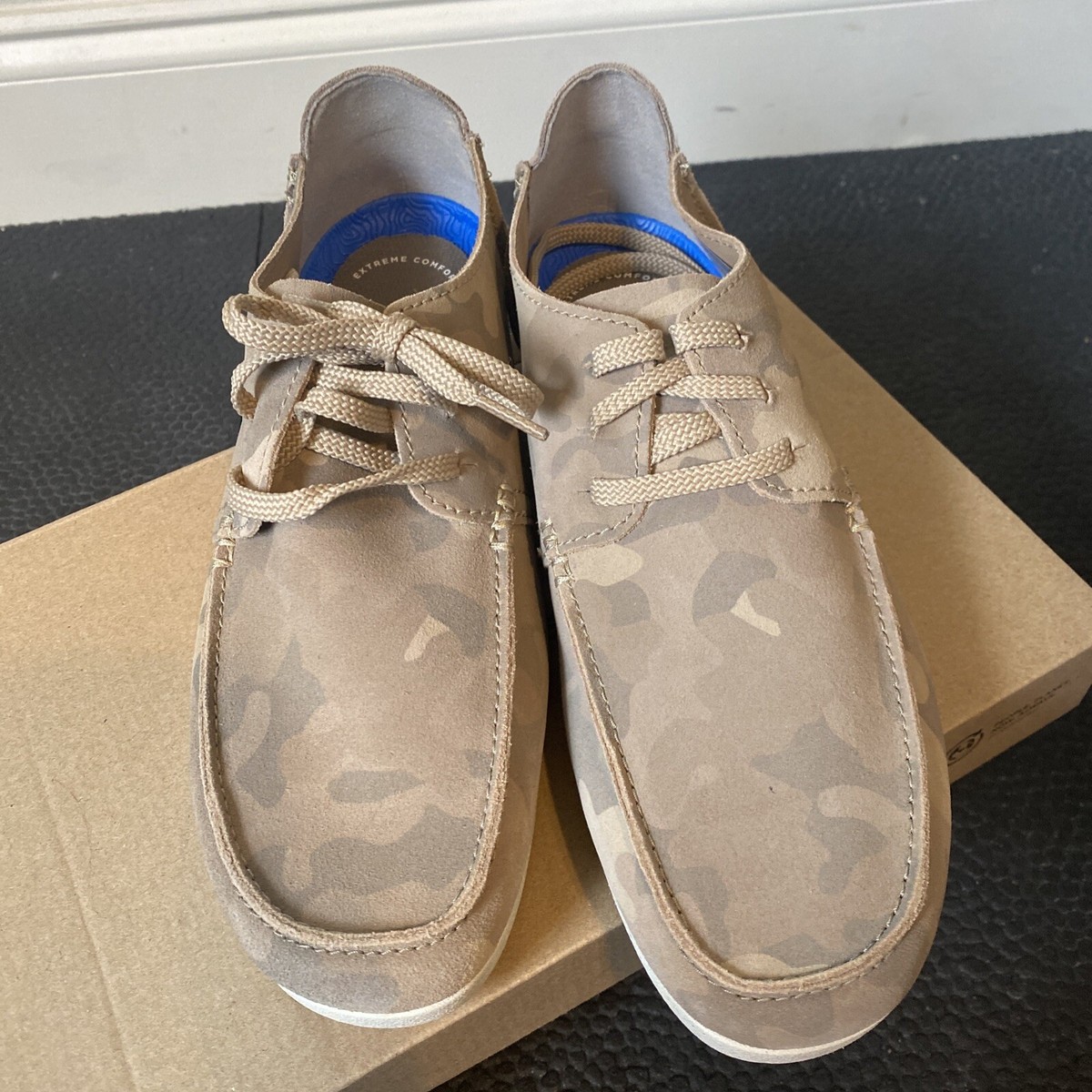 Clarks ShacreLite Low Moc Oxford Shoes Mens 9 M Sand Camo