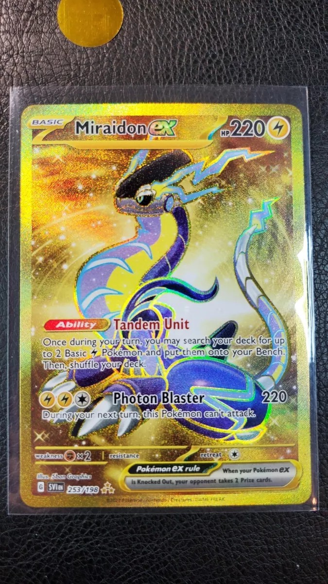 Miraidon EX Gold SR Pokemon Scarlet & Violet 253/198 ENGLISH NM/Mint