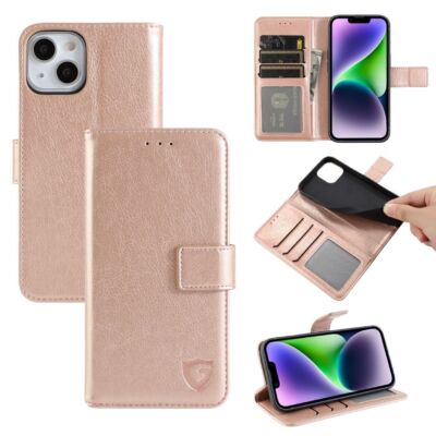 Leder Wallet Book Shield Classic Schutz Kartenfach für iPhone & Galaxy