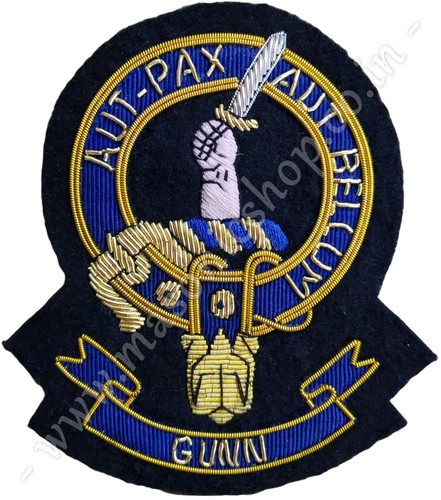 SCHOTTISCHER CLAN WAPPEN ABZEICHEN HANDGESTICKT PATCH - GUNN