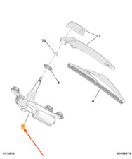 Peugeot 2008 Heckscheibenwischermotor 9678423580 Neu Original