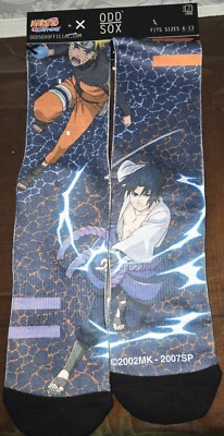 Naruto X ODD SOX socks  Sizes:6-13
